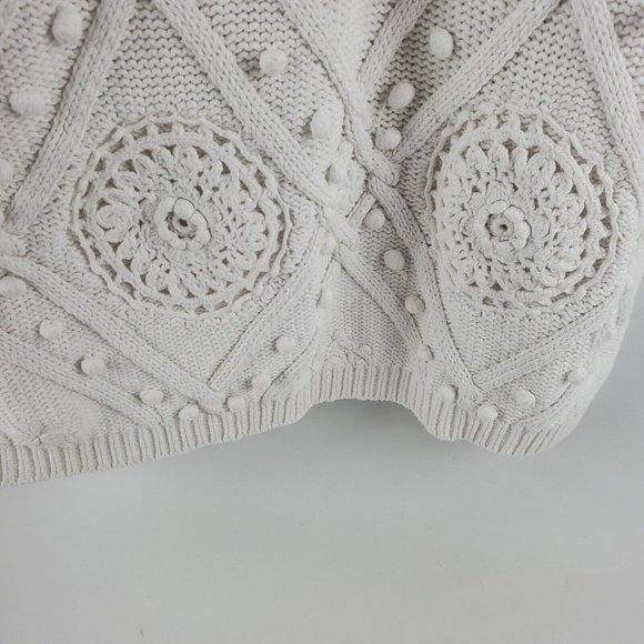 Boaz Womens Chunky White Sweater Winter Warm Long Sleeve Pullover Plus Sz 22/24 - Picture 4 of 7